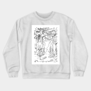 Alice in Wonderland Cheshire Cat Black & White Crewneck Sweatshirt